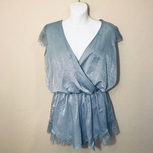 Sage Blue Romper